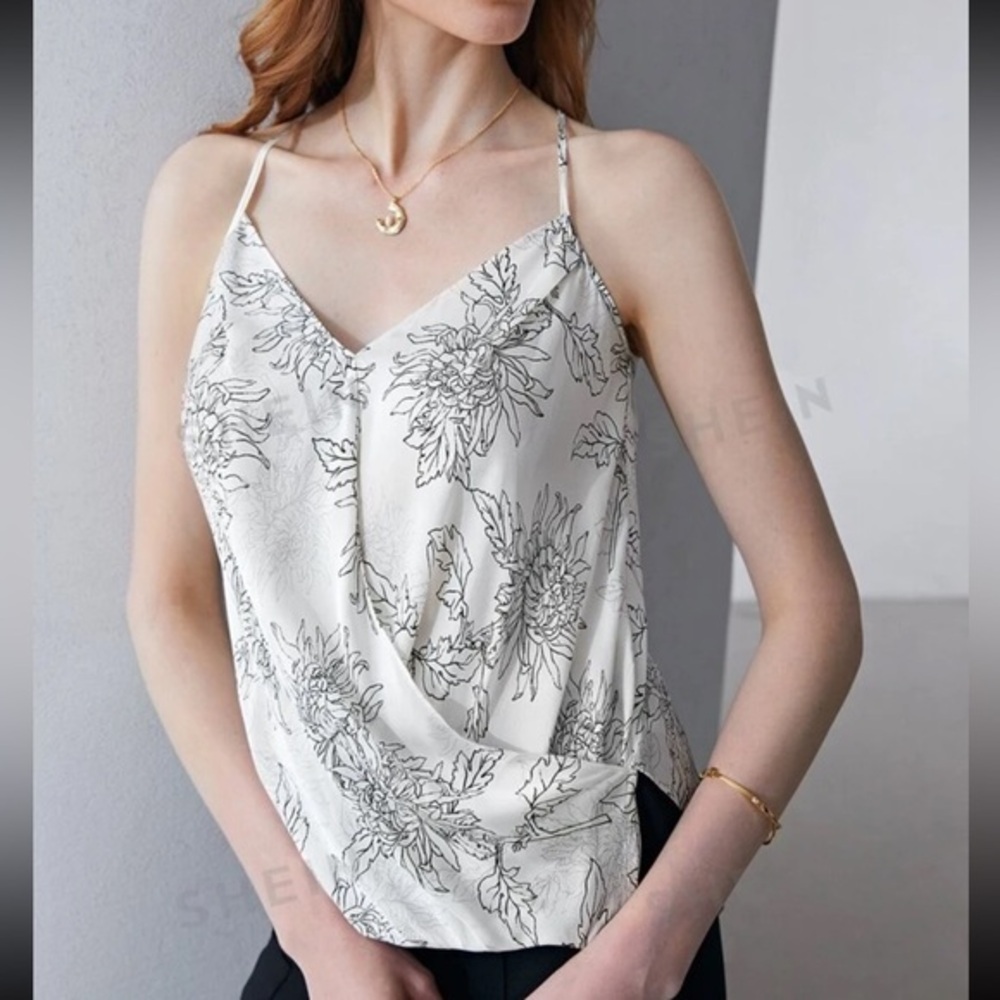 **NWT** Silk Blend Blouse - Picture 1 of 10
